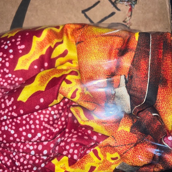 African Dera Kaftan Dress Tie Dye One Size Multi Color - Picture 5 of 5